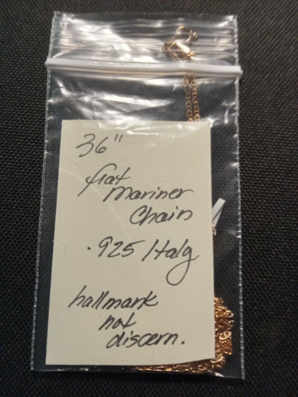 36" Flat Mariner Chain Necklace in Rose Gold Tone